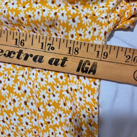 EUC LIKE NEW EMERY ROSE YELLOW DAISY PRINT FLORAL V NECK TIERED MAXI DRESS SZ XL - Picture 14 of 15